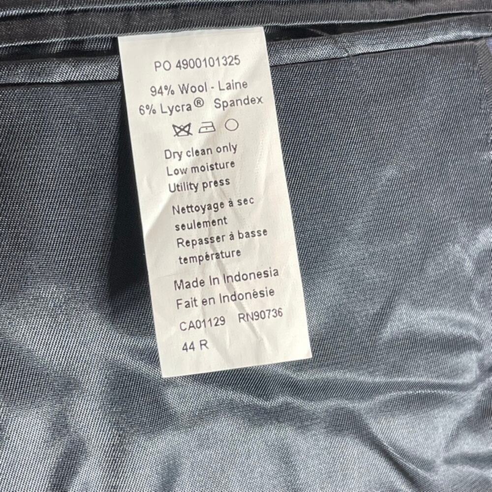 CALVIN KLEIN Men's Navy Solid Infinite Stretch Slim-Fit Two-Button Jacket SZ 44R - Picture 9 of 9